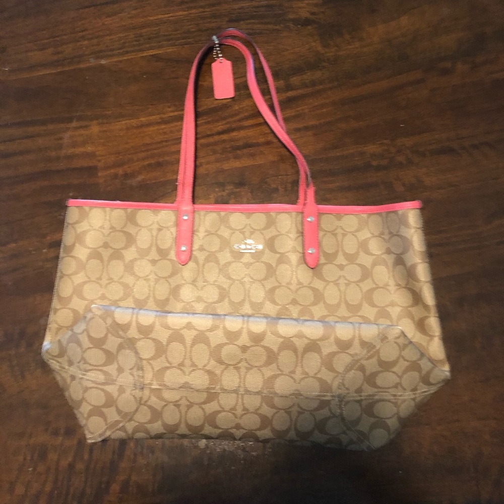 Coach reversible tote.